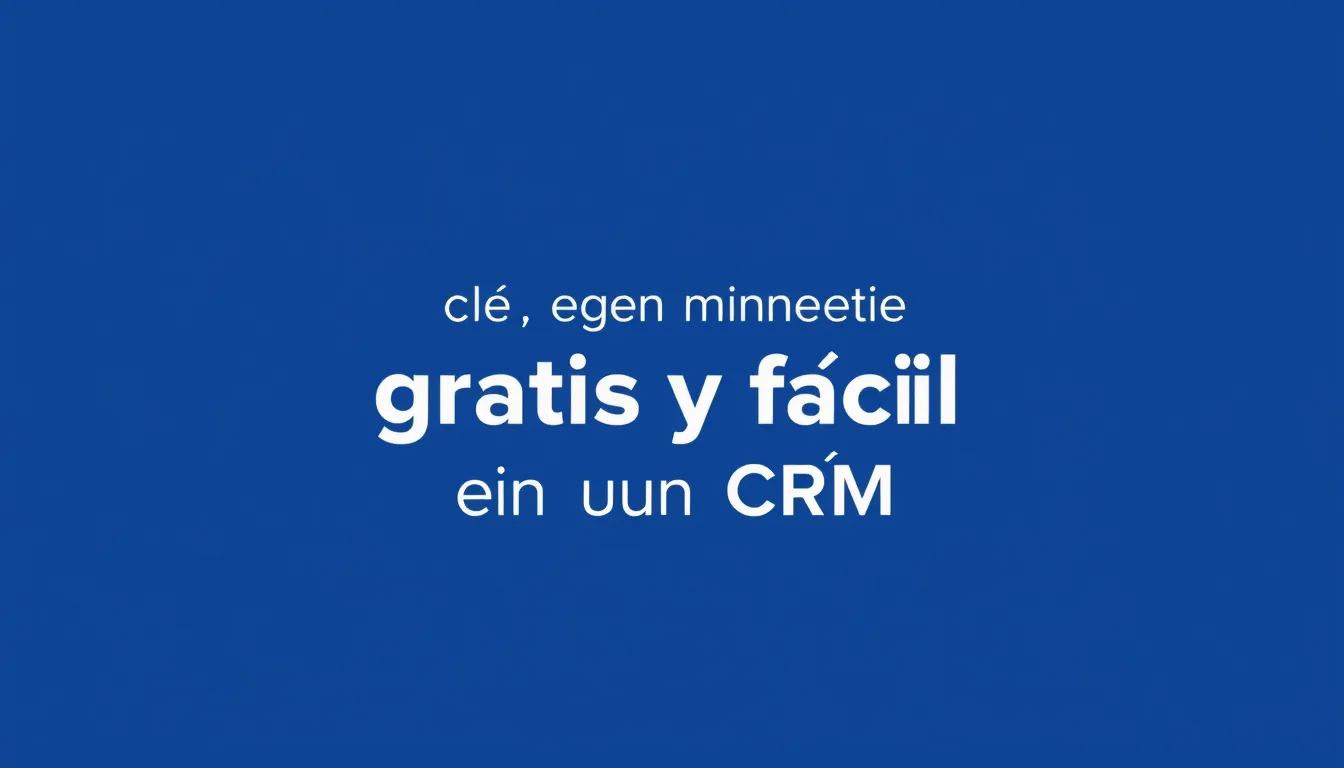 Qué significa realmente «gratis y fácil» en un CRM — CRM gratis y fácil para pymes