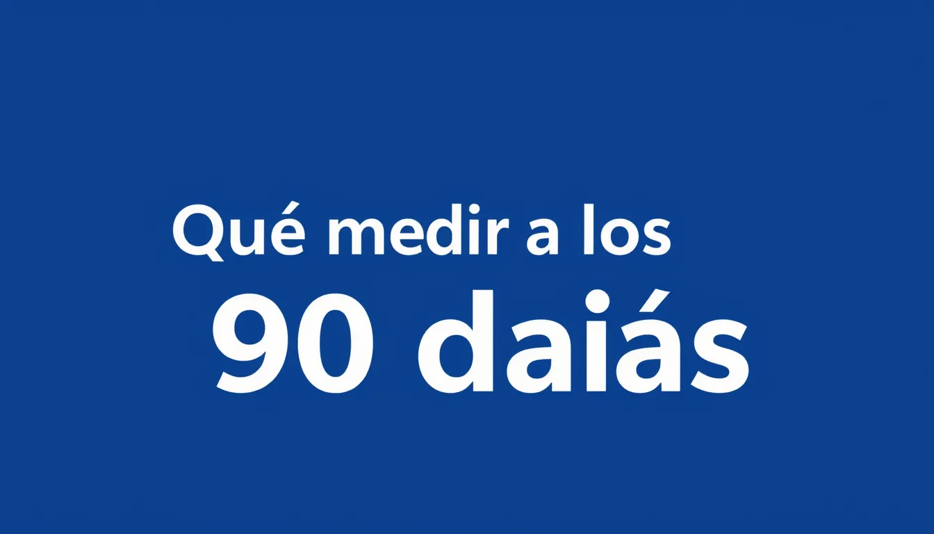 Qué medir a los 90 días — CRM para ventas en pymes