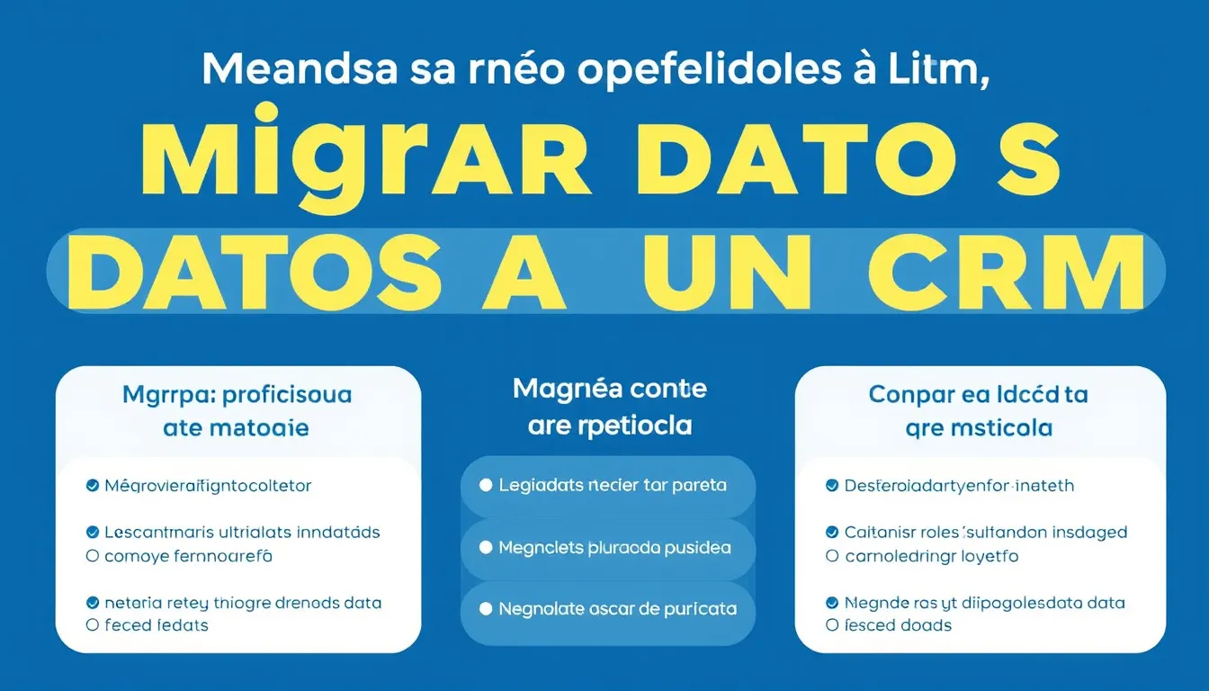 Comparativa de métodos para migrar datos a un CRM — Migrar datos a un CRM