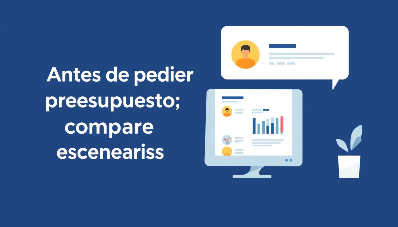 Antes de pedir presupuesto, compara escenarios — Precios CRM para pymes